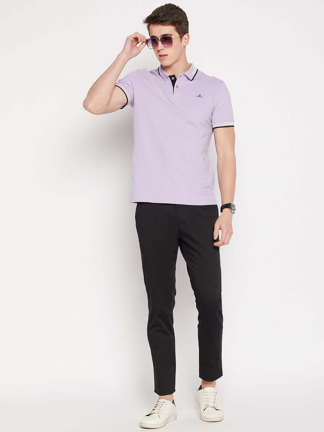 Camla Barcelona Black Trouser For Men
