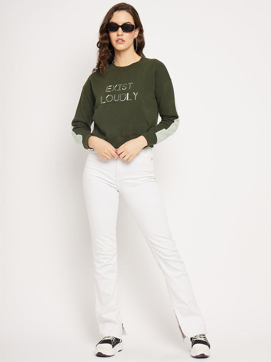 Camla Barcelona Olive Sweatshirt For Women