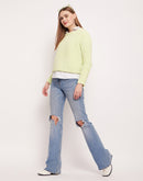Camla Barcelona Neon Green Ribbed Sweater