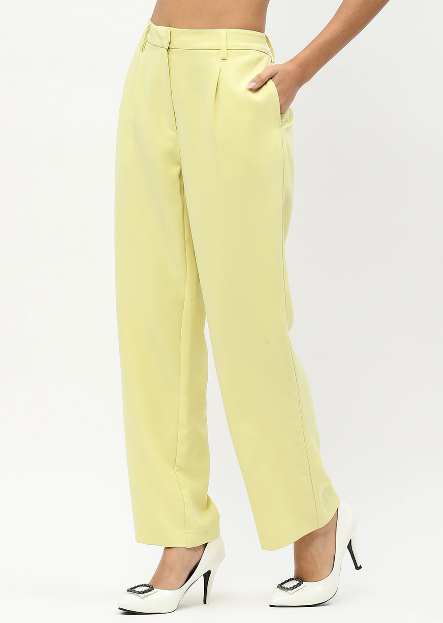 Gardi Slim-fit cotton pants YELLOW | BOJONI