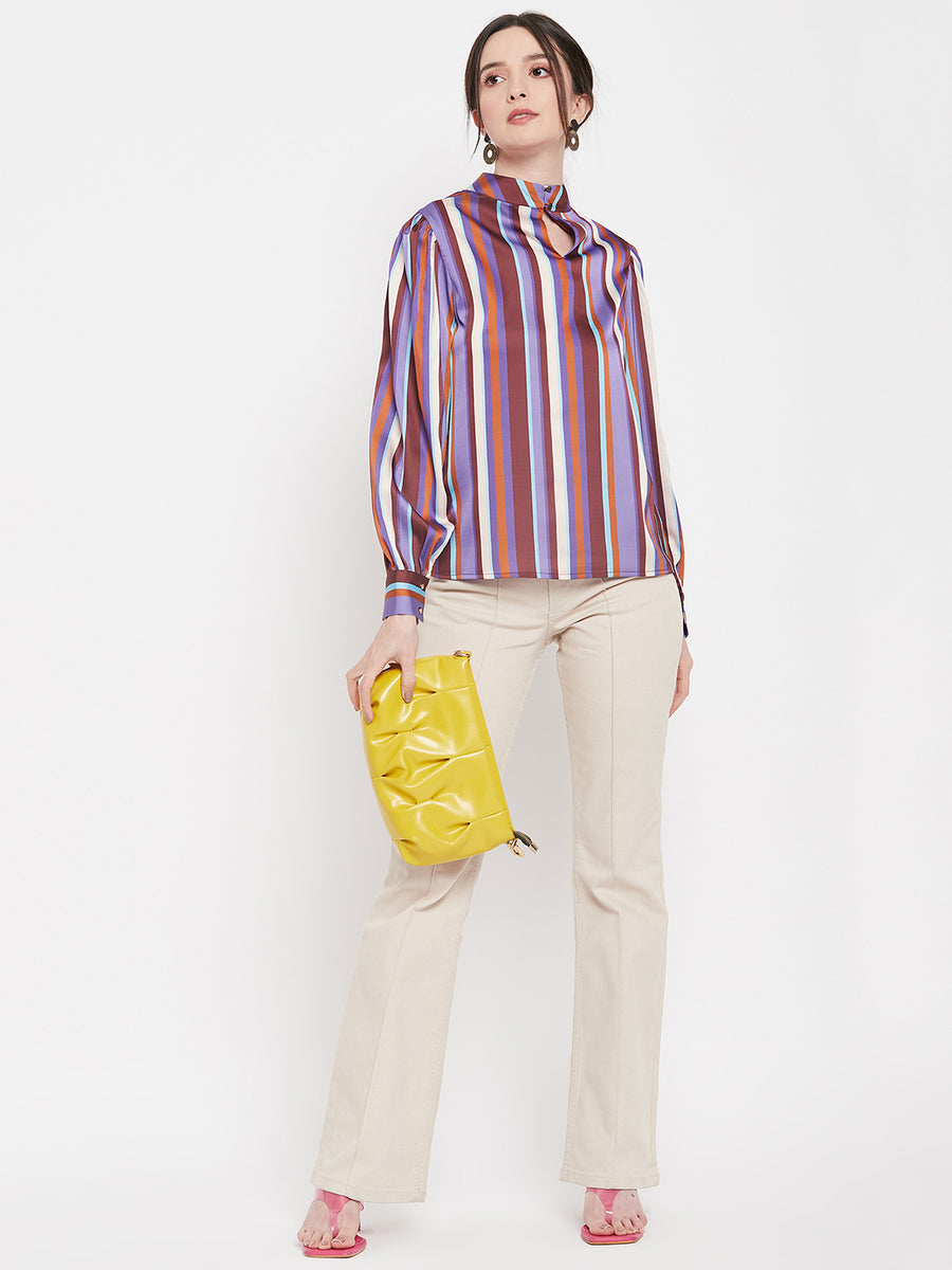 Camla Barcelona Purple High Neck Top
