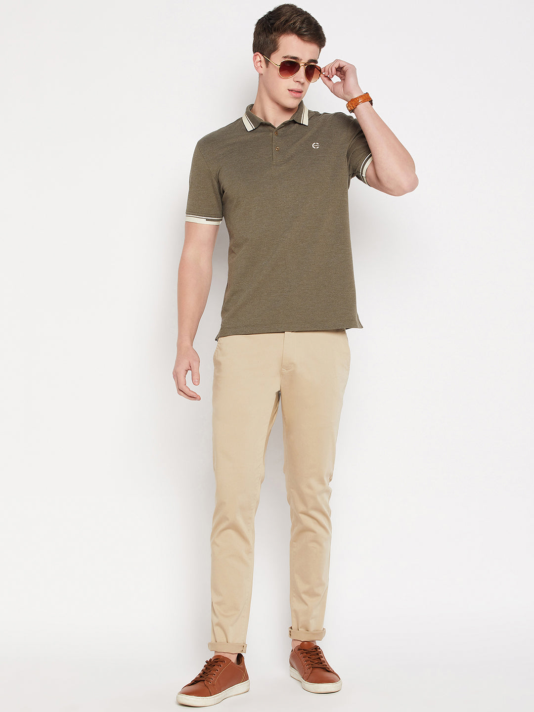 Camla Barcelona Khaki Trouser For Men