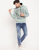 Camla Barcelona Graphic Print Sage Green Sweatshirt For Men