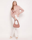 Camla Barcelona Lapel Collar Pink Blazer