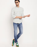 Camla Barcelona Chequered Grey Shirt For Men
