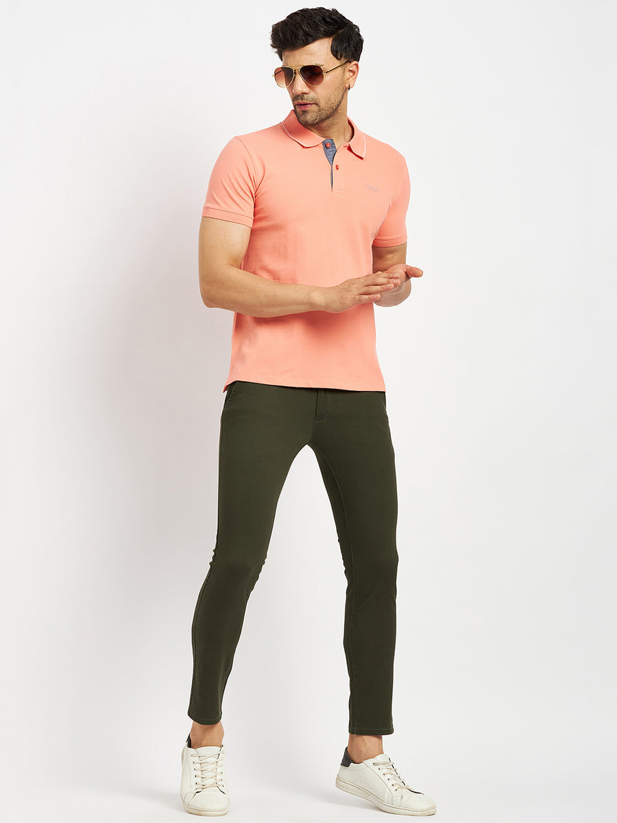 Camla Peach T- Shirt For Men