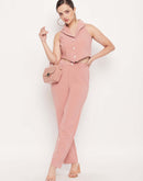 Camla Barcelona Crop Top and Straight Fit Bottoms Dusty Pink Co-Ord Set