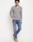 Camla Barcelona Shawl Collar Grey Sweater For Men