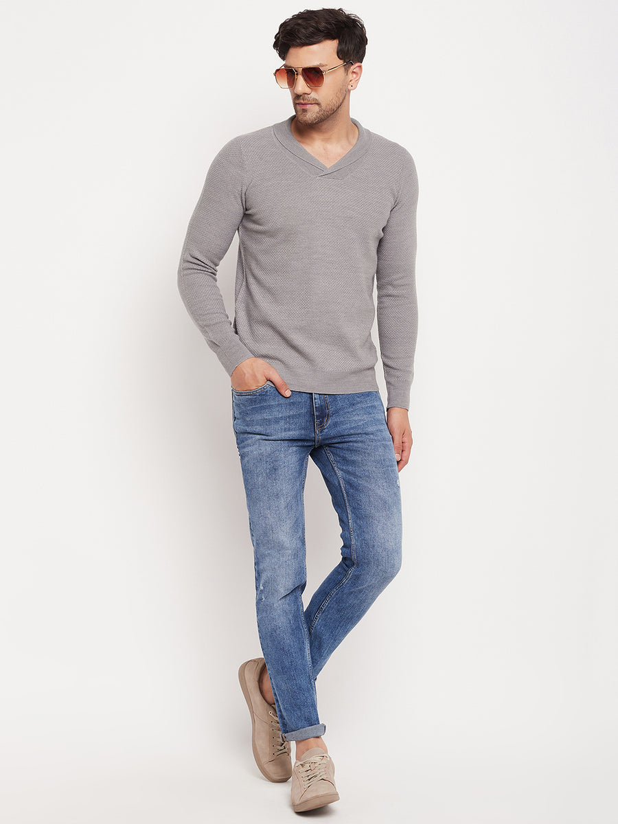 Camla Grey Sweater For Men