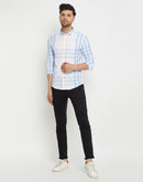 Camla Barcelona Colourblocked White Shirt For Men