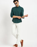 Camla Green Shirts For Men