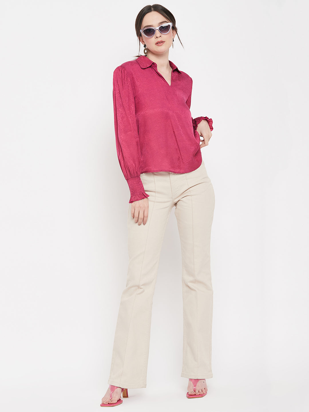 Camla Barcelona Festival Fuchsia Top For Women