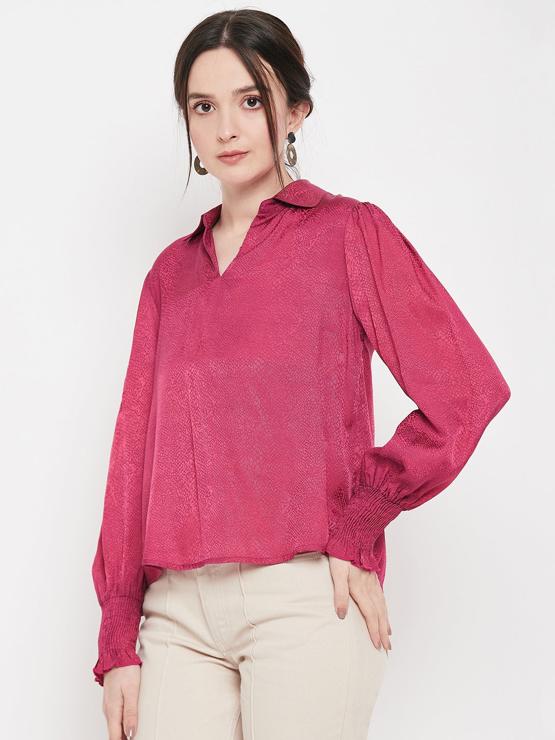 Camla Barcelona Festival Fuchsia Top For Women