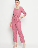 Madame Pink Jumpsuit with pattern