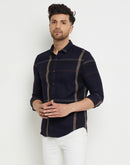 Camla Barcelona Chequered Navy Blue Shirt