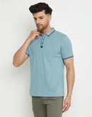 Camla Teal T -Shirt For Men