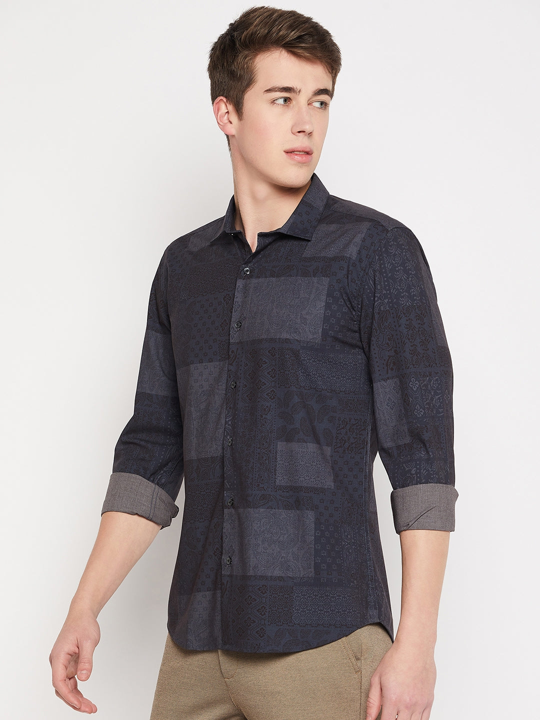 Camla Barcelona Dusty Prussian Blue Shirt For Men