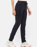 Madame Solid Navy Blue Track Pants