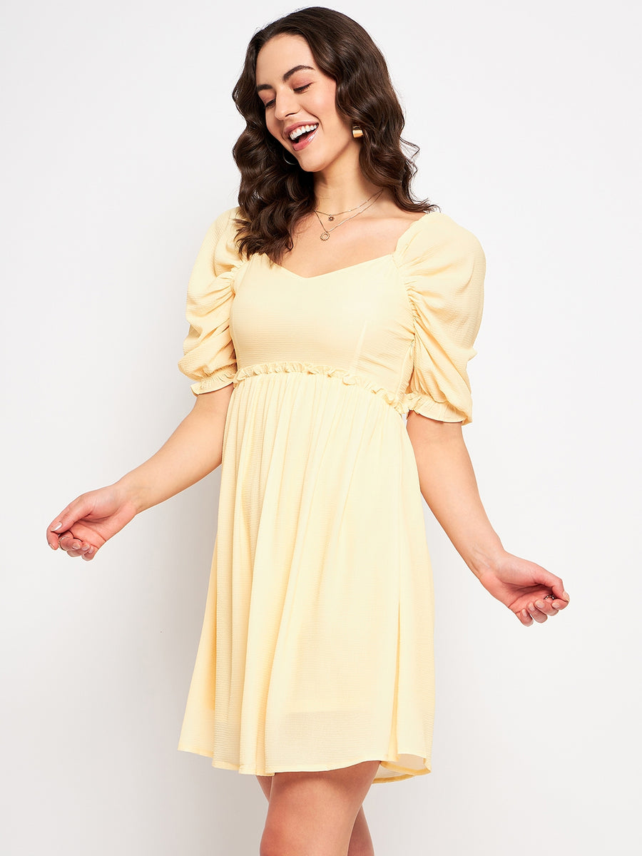 Camla Yellow Dress For Women