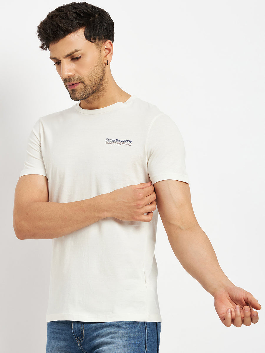 Camla White T- Shirt For Men