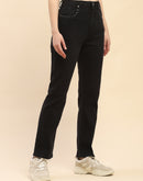 Camla Barcelona Embellished Black Straight Fit Jeans