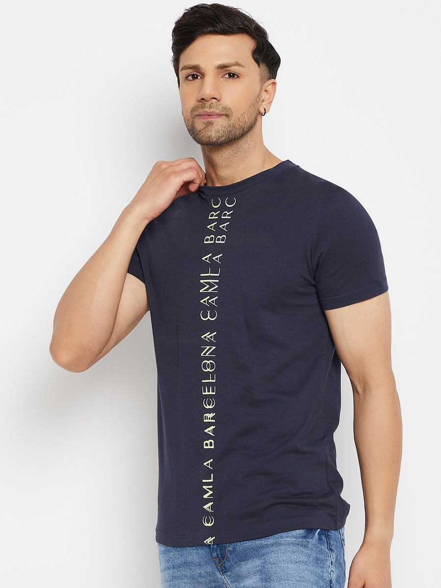 Camla Navy T- Shirt For Men