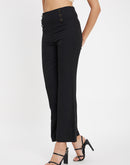 Camla Black Solid Trouser For Women