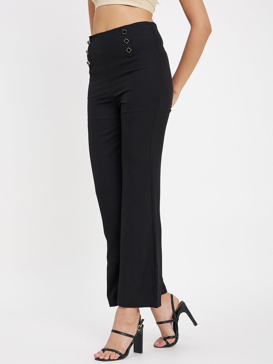 Camla Barcelona Black Solid Trouser