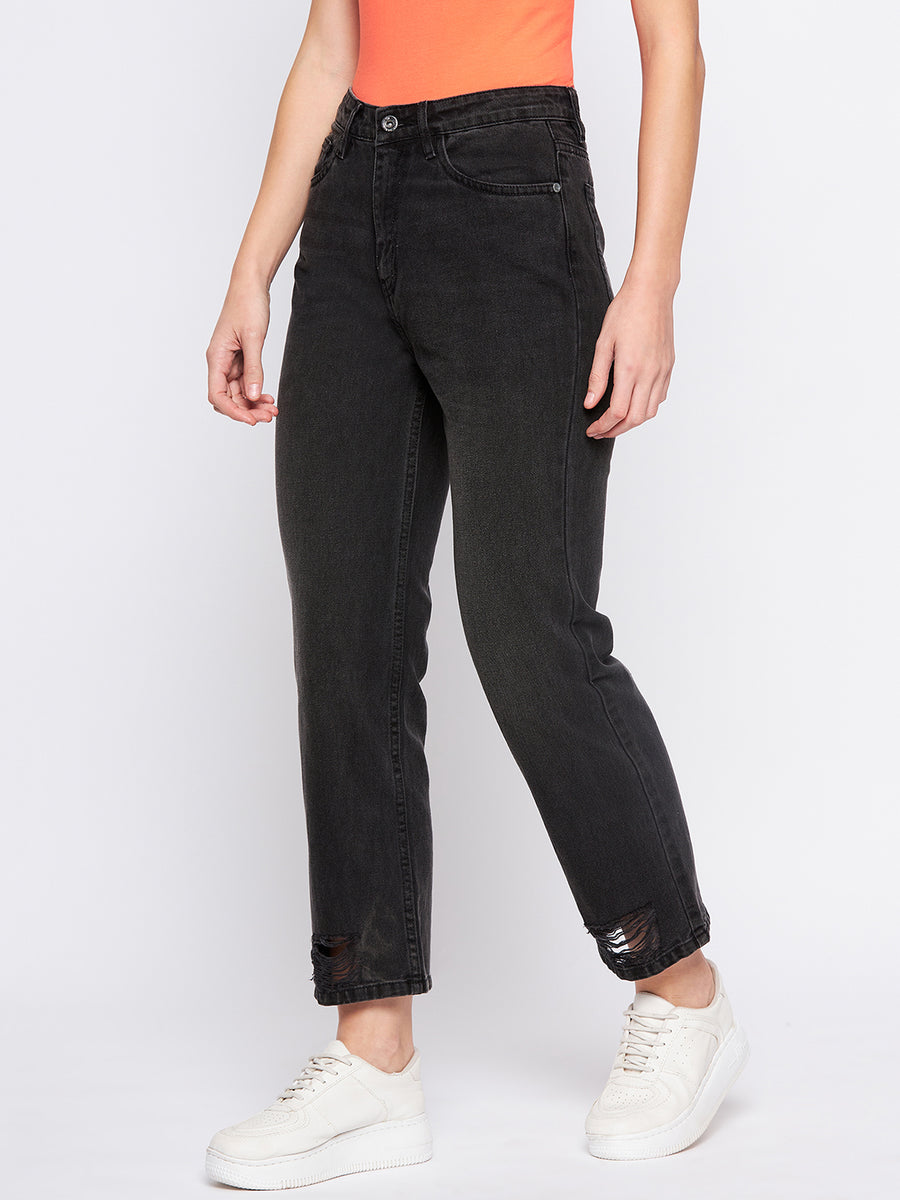 Camla Barcelona Black Distressed Boyfriend Fit Jeans