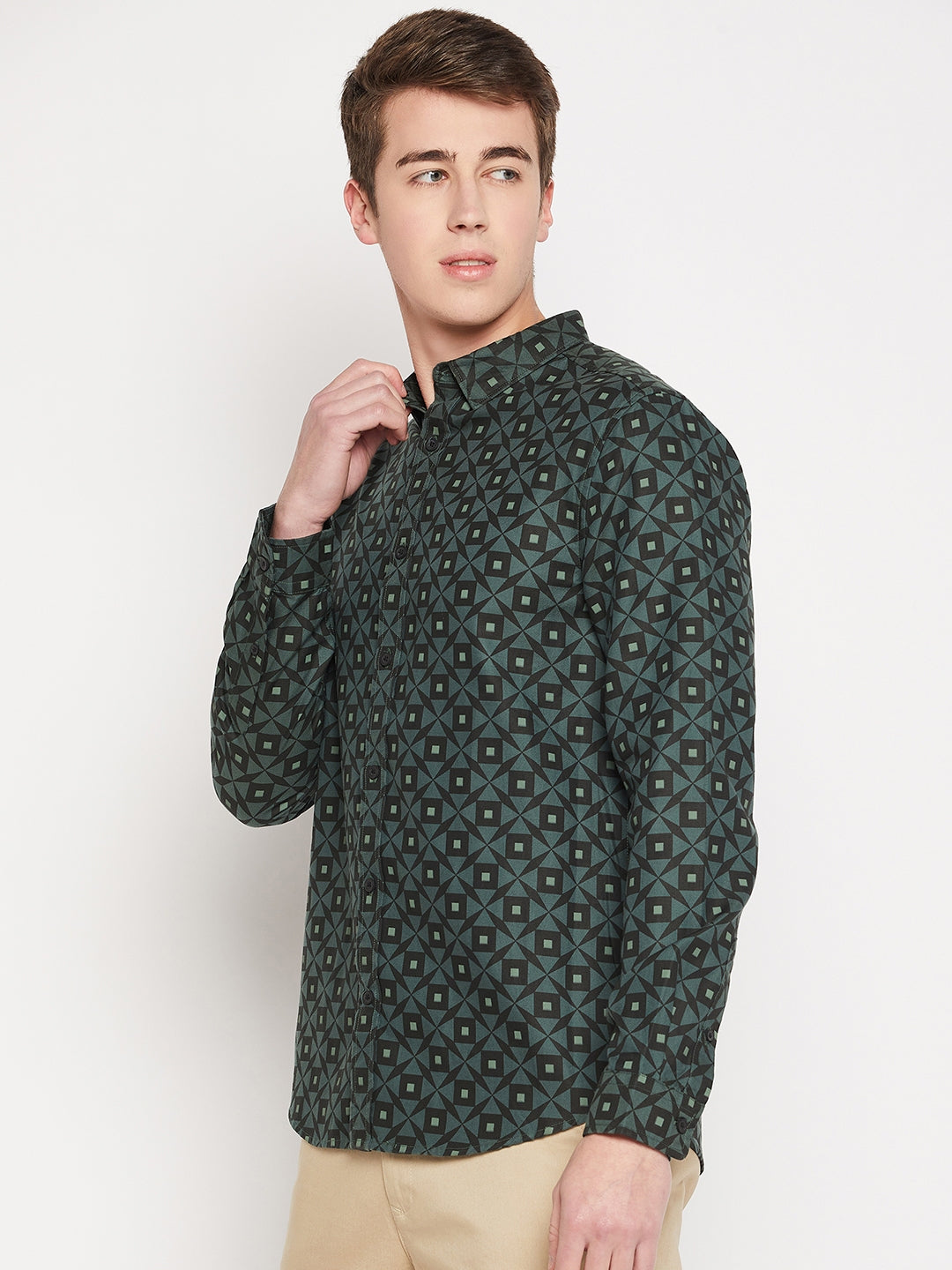 Camla Barcelona Forest Green Shirt For Men