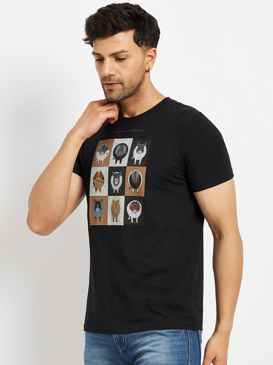 Camla Black T- Shirt For Men
