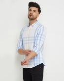 Camla Barcelona Colourblocked White Shirt For Men
