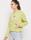 Madame Disney Character Print Neon Green Sweatshirt