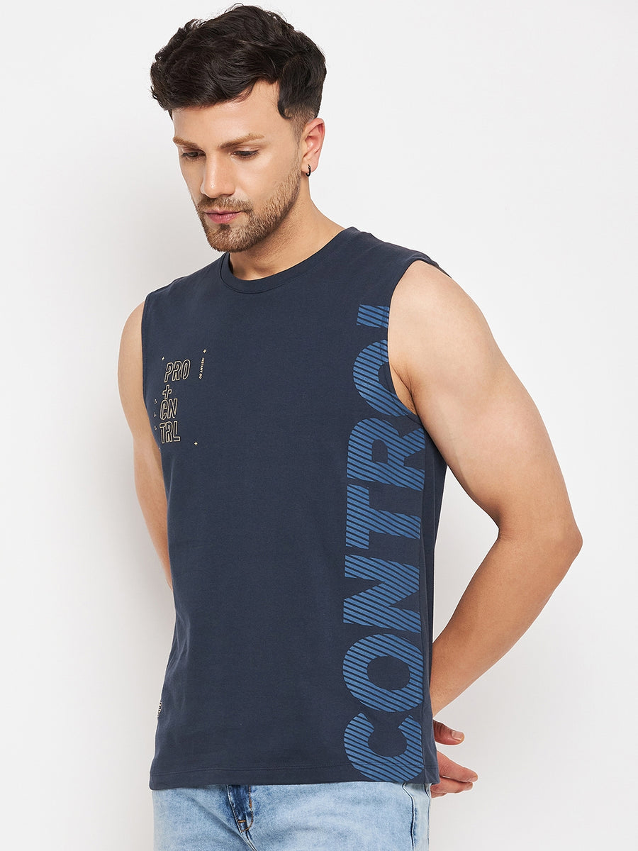 Camla Navy T- Shirt For Men