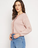 Camla Barcelona Striped Peach Cardigan