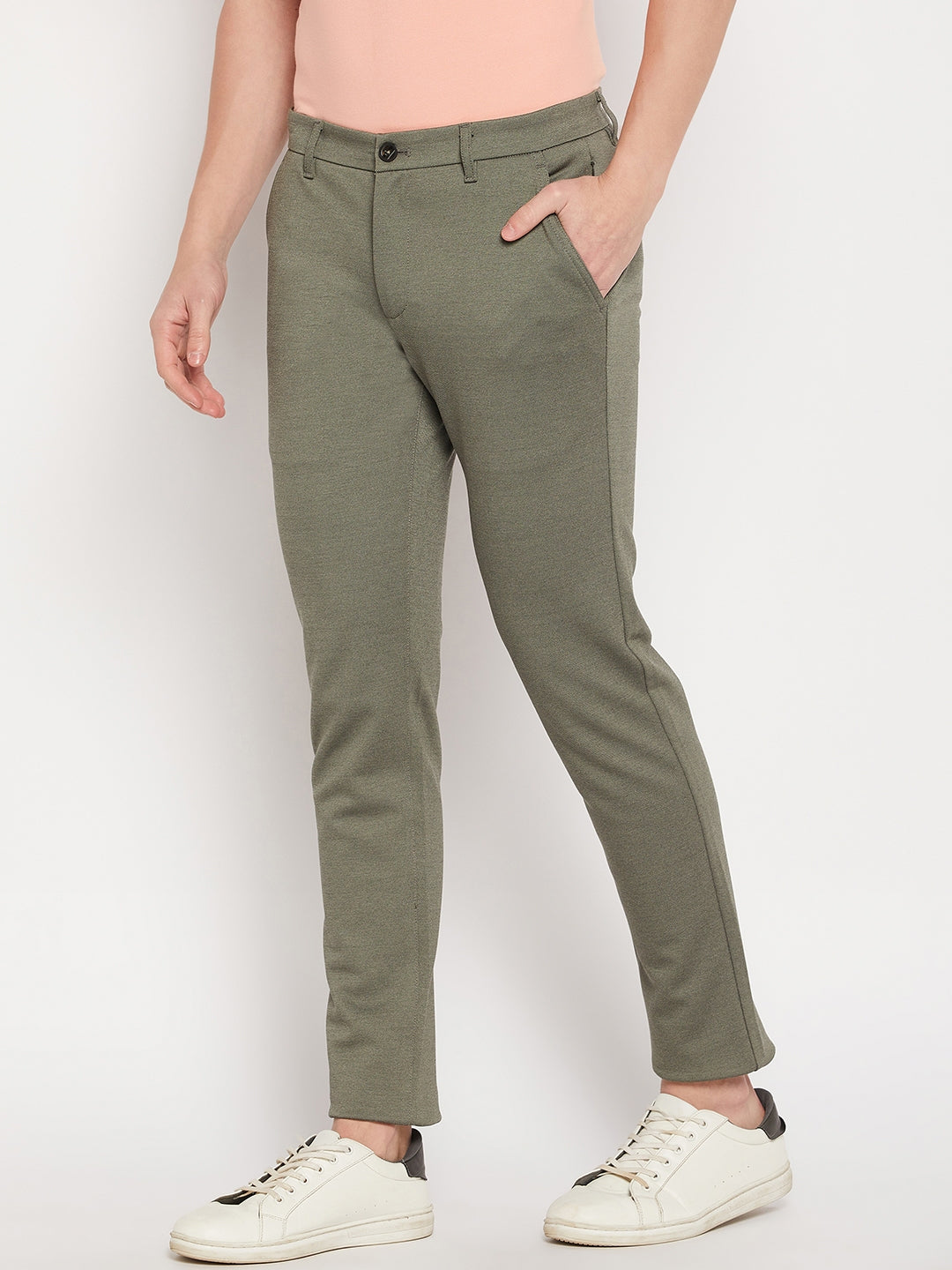 Camla Barcelona Olive Trouser For Men