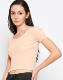 Camla Barcelona Cotton Scoop Neckline Crop Top