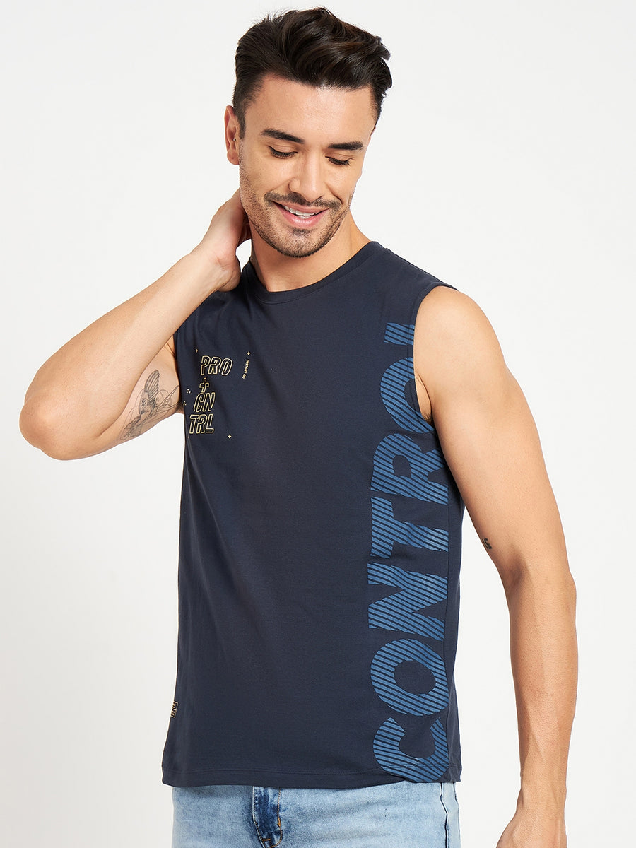 Camla Navy T- Shirt For Men