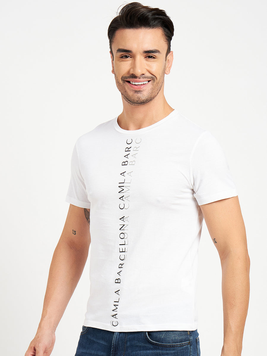 Camla White T- Shirt For Men