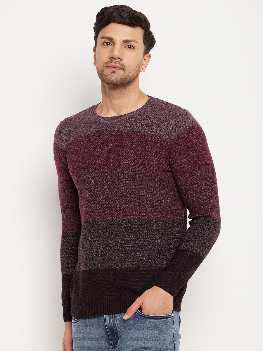 Camla Wine Sweater For Men
