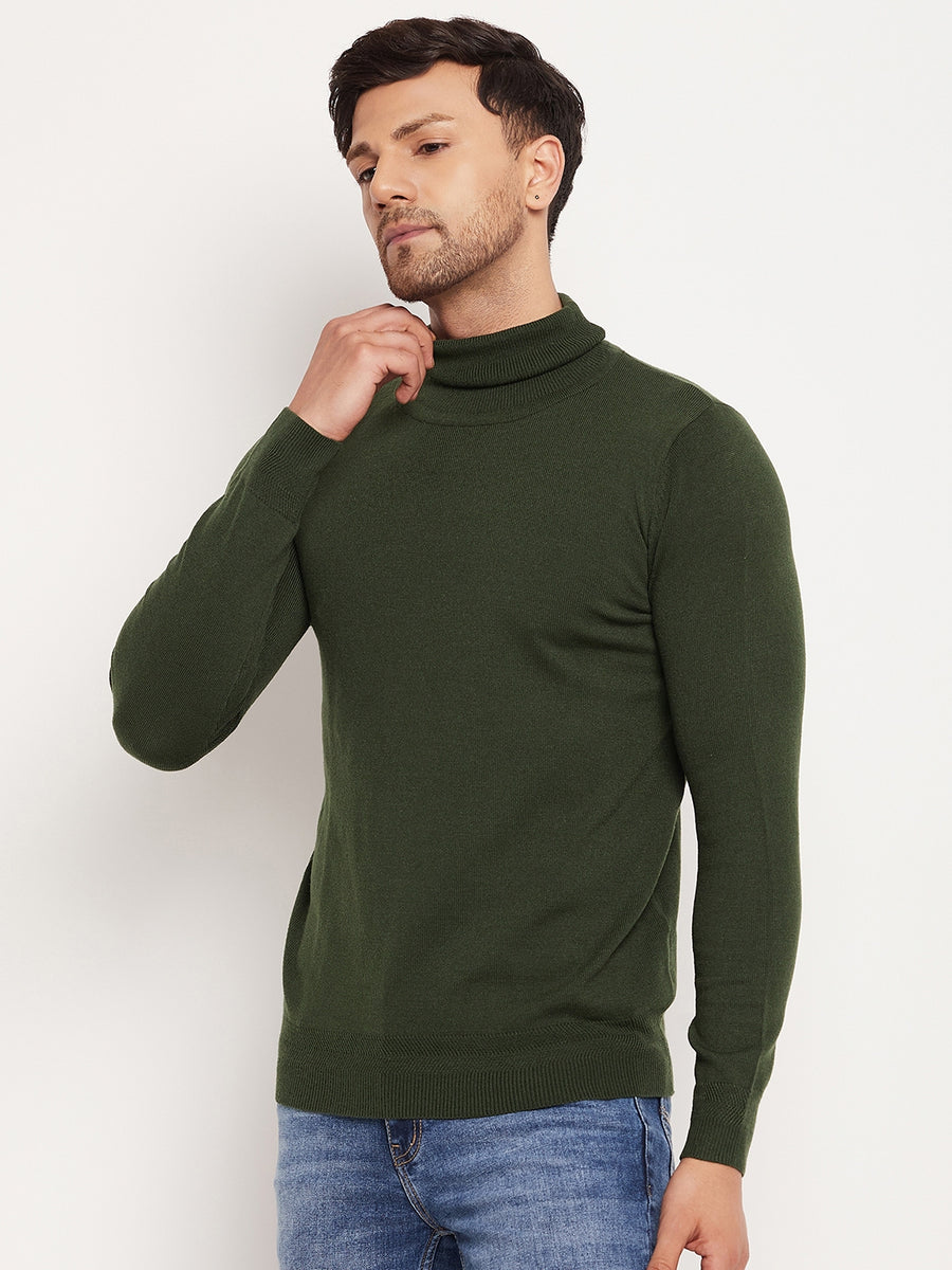 Camla Olive Sweater For Men