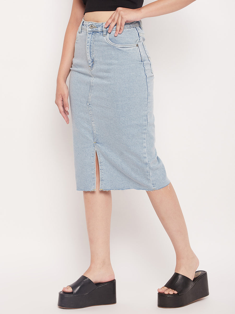 Camla Blue Skirt For Women