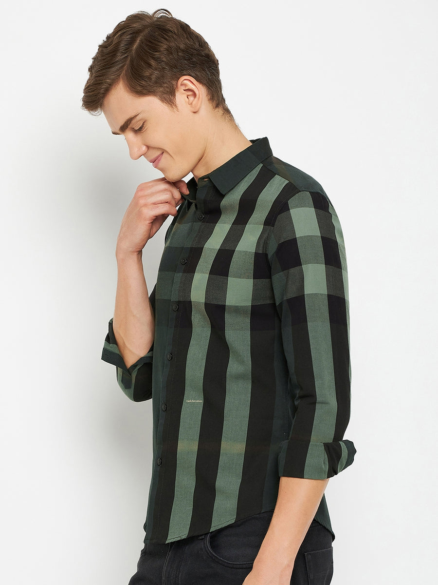 Camla Green Shirts For Men