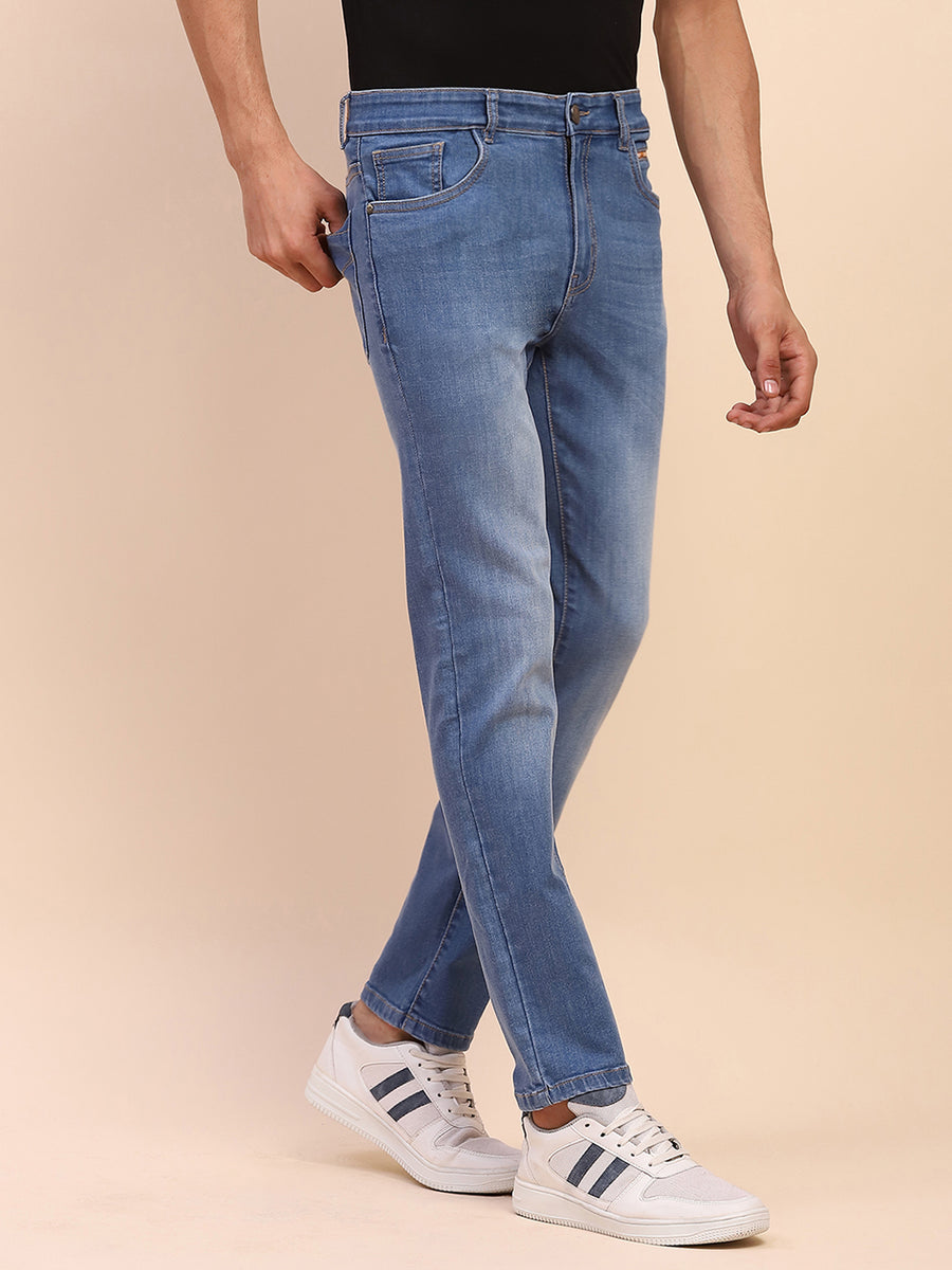 Camla Barcelona Whiskered Straight Blue Cotton Denim