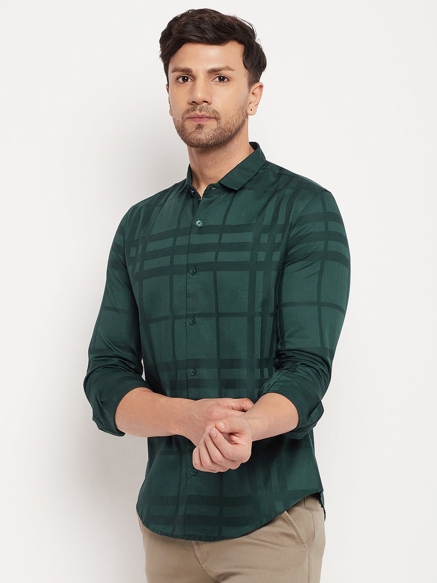 Camla Green Shirts For Men