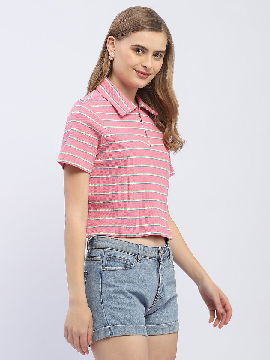 Madame Striped Pink Regular T-shirt