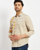 Camla Beige Shirts For Men