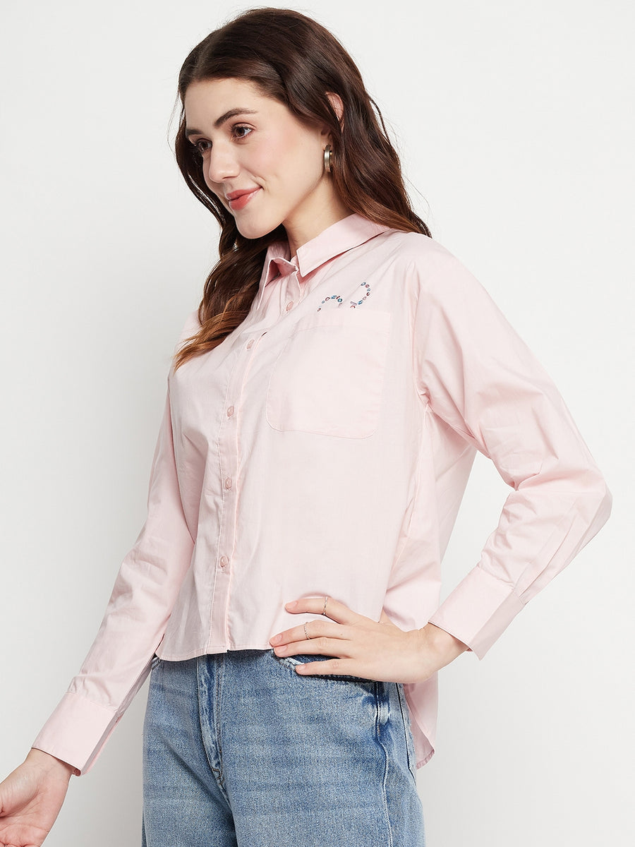 Camla Pink Mickey Shirt For Women