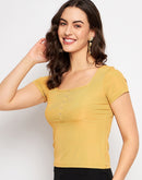 Camla Yellow  Top For Women