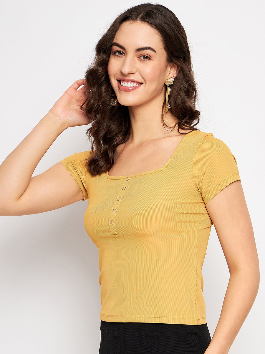 Camla Yellow  Top For Women